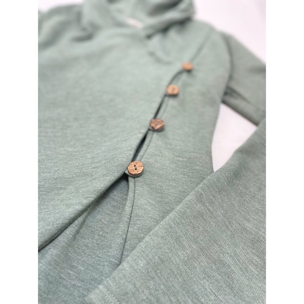 Twenty Second 22nd Faux Wrap Shirt-Small- Sage Green